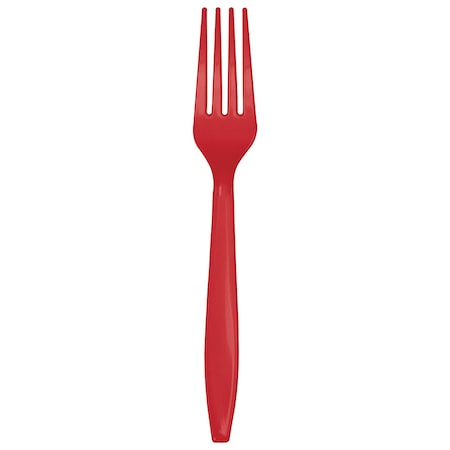 Touch Of Color Classic Red Plastic Forks, 7", 288PK 010463